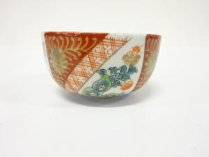 古伊万里　染錦　湯呑